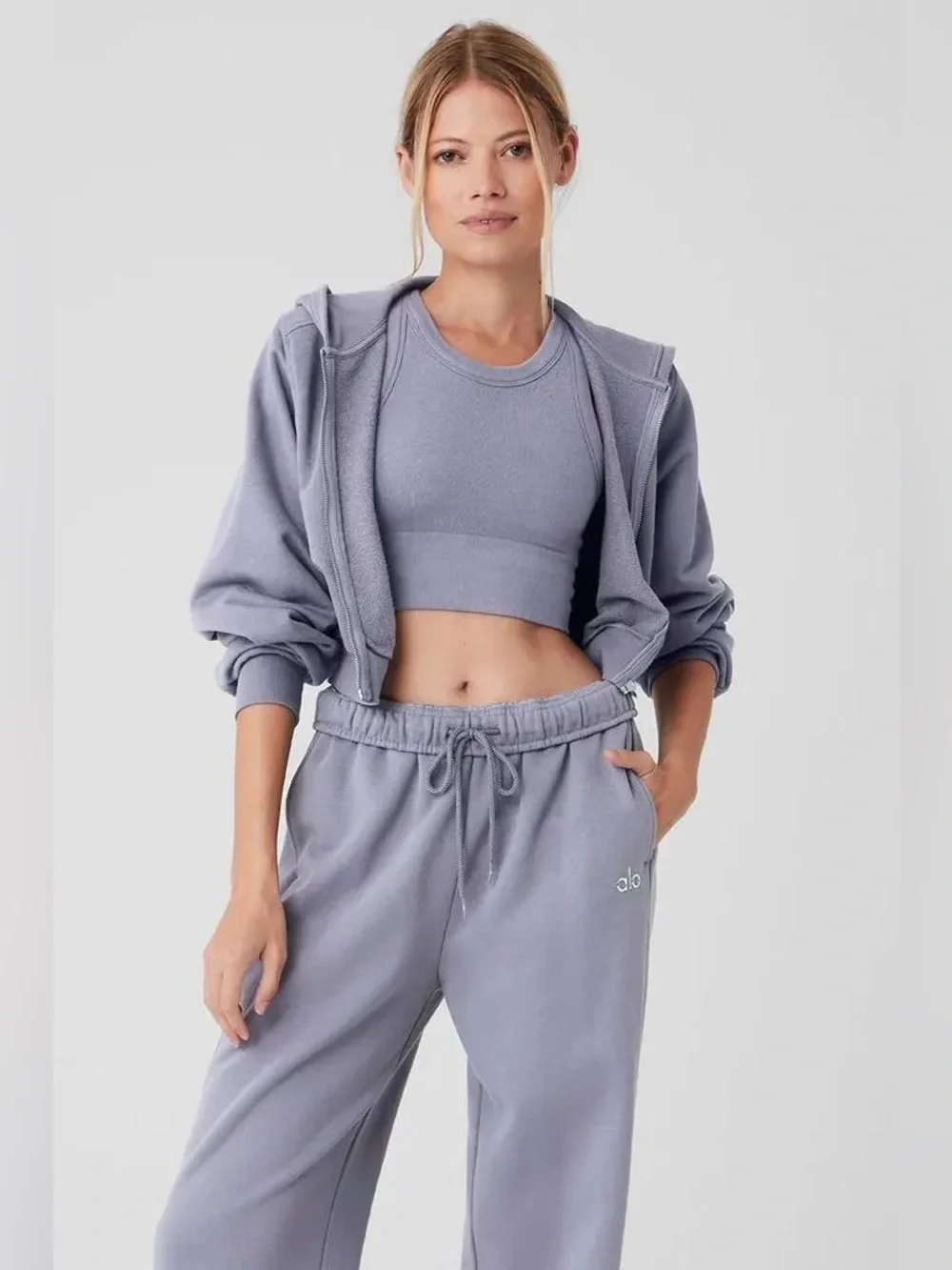 ALO YOGA | ✨NWOT✨ Breakaway Zip Up Hoodie in Fog
